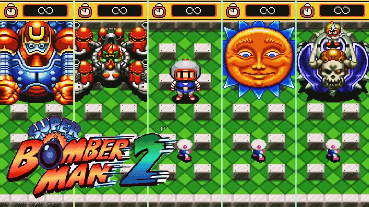 Super Bomberman 2 [SNES] (All Bosses)