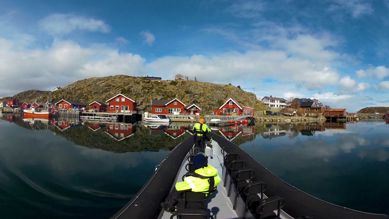 RIB Skrova harbour - This is Lofoten - 8K 360VR