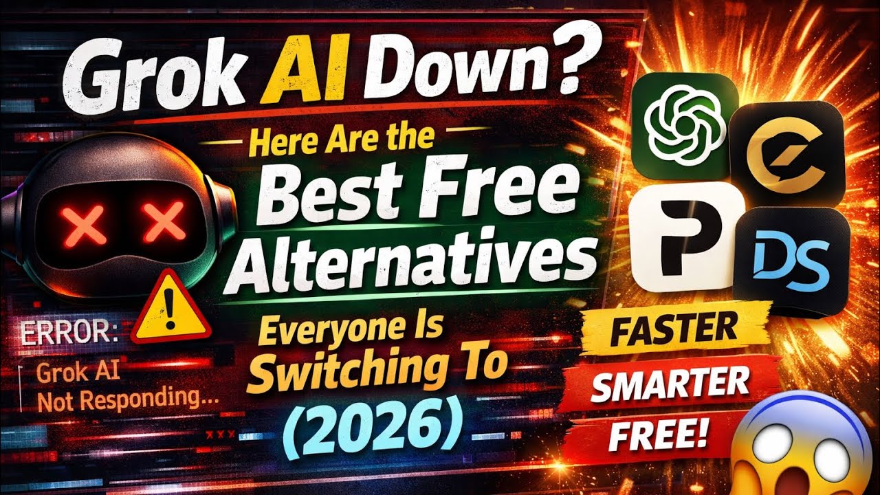 “Grok AI Down? Here Are the Best Free Alternatives Everyone Is Switching To (2026)” #grok #flow 