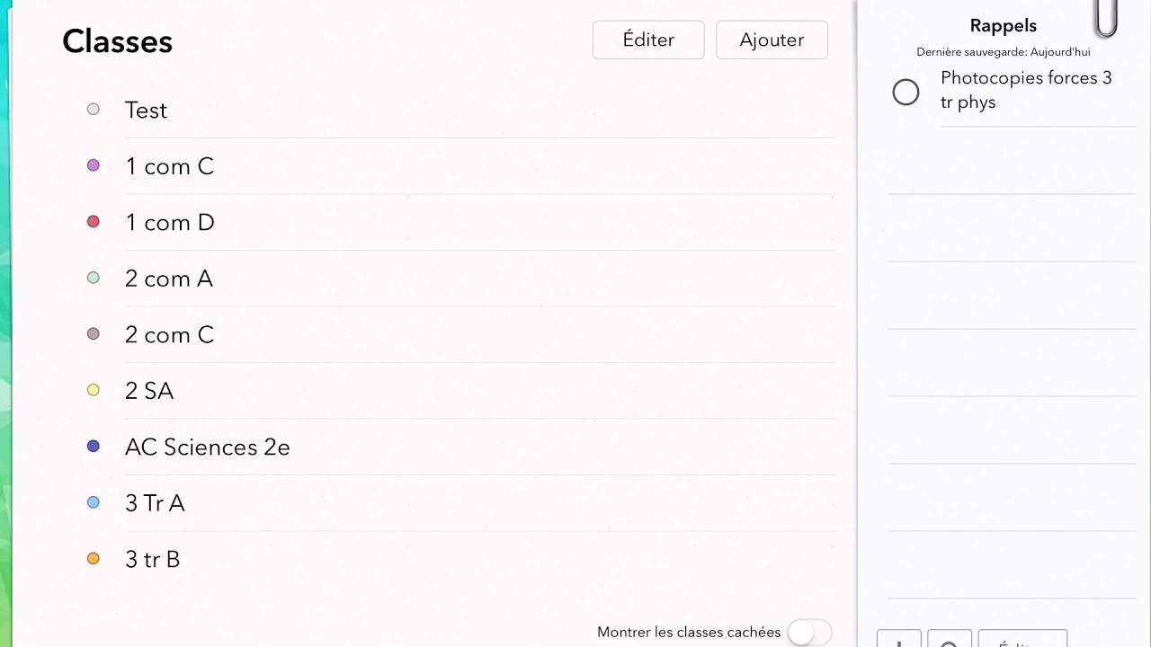 iDoceo: tutoriel 4 - le carnet de notes