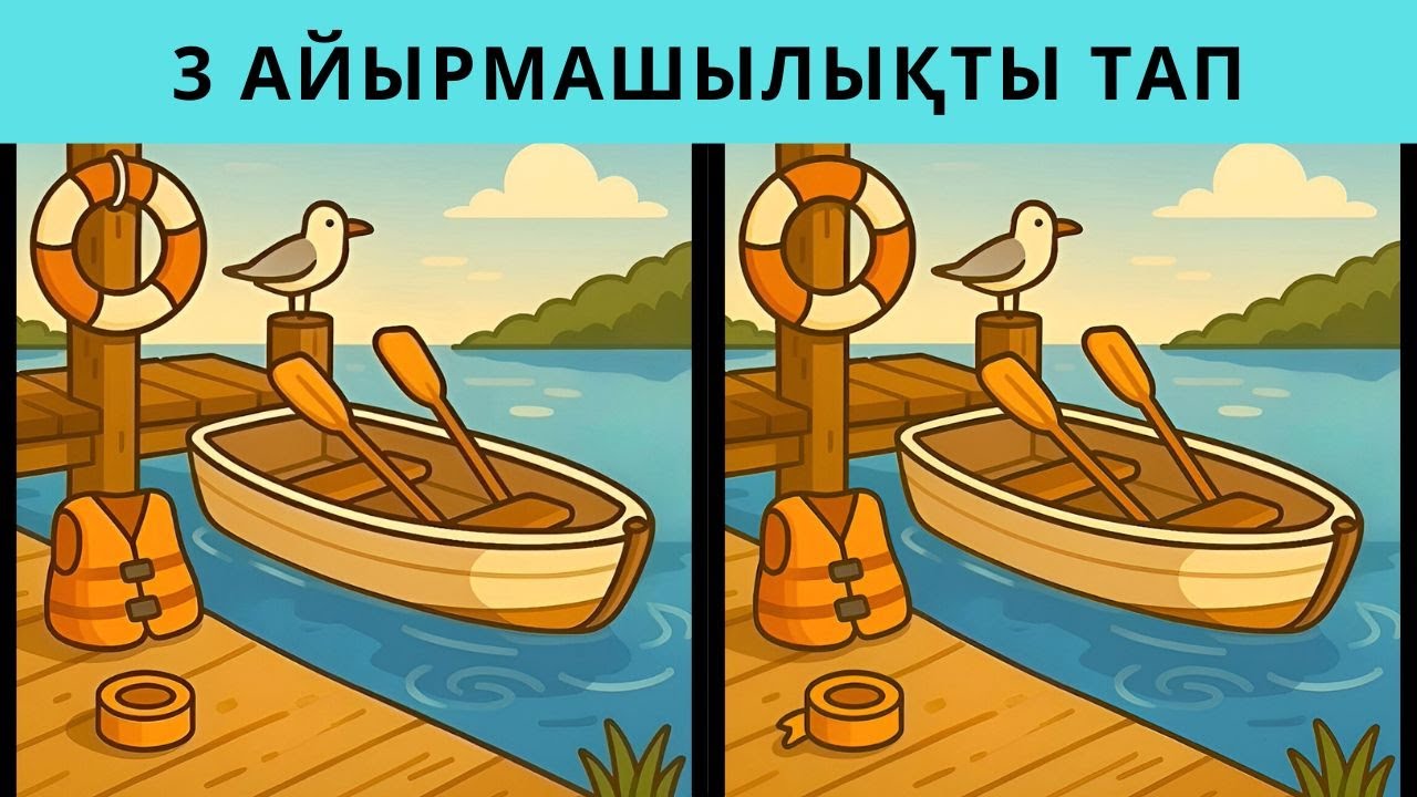 Айырмашылықты тап 🙂 Көңілді ойын