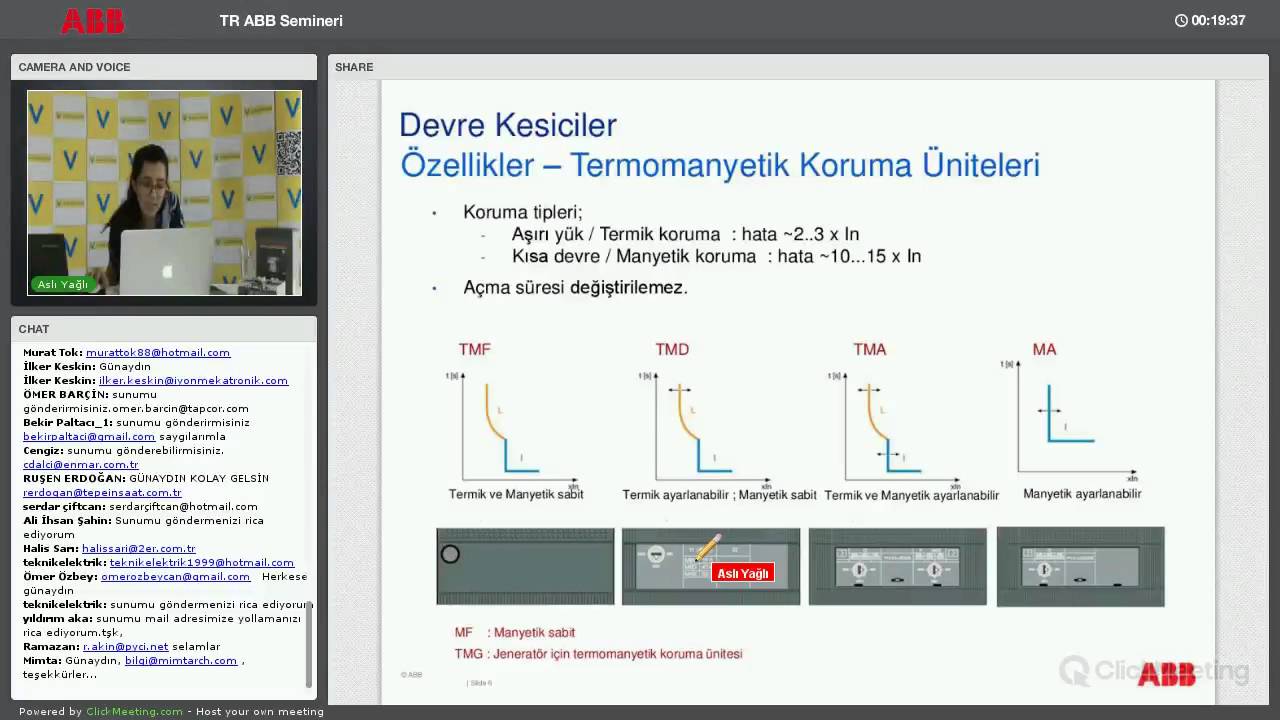 ABB Alçak gerilim tesisatları için seçicilik ve şalter ayarları semineri