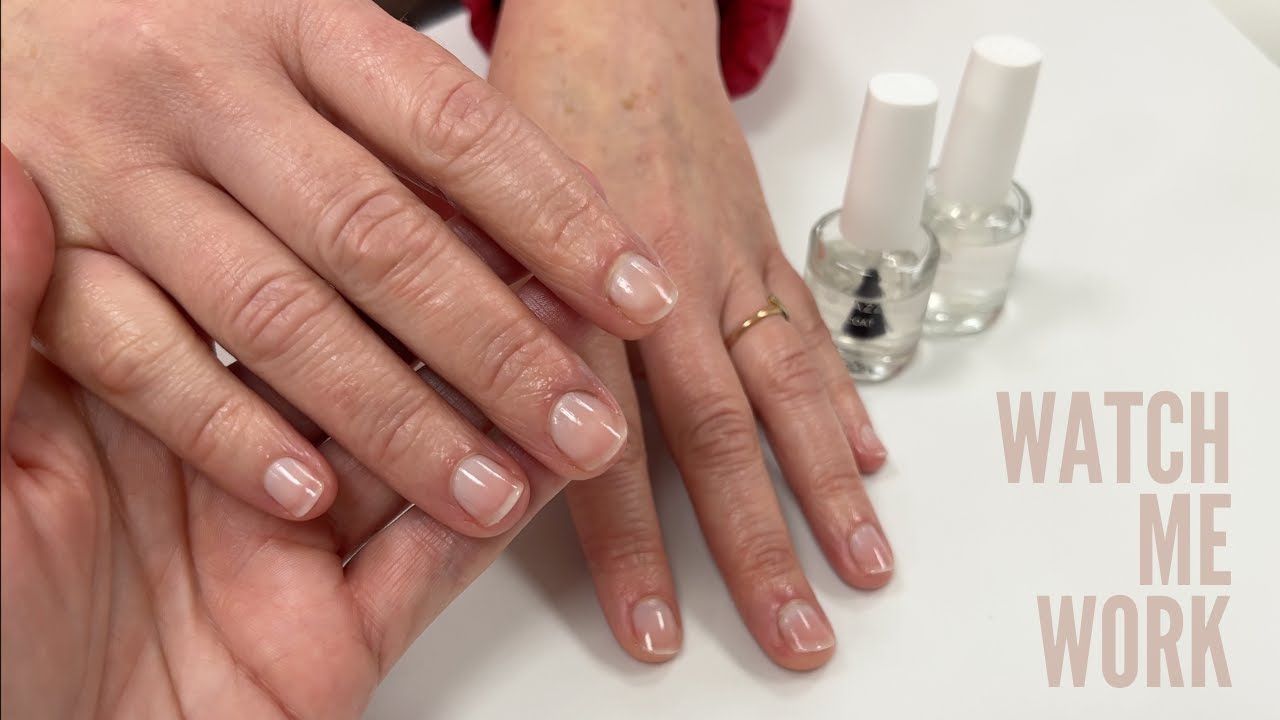 Gentle Manicure w/ Clear Coat [Watch Me Work]