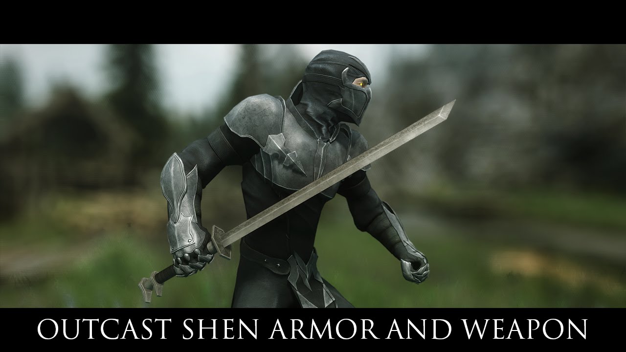 TES V - Skyrim Mods: Outcast Shen Armor and Weapon