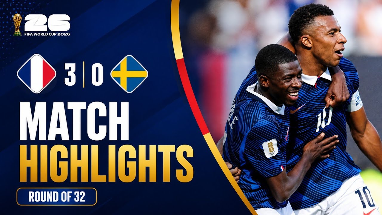 France vs Sweden Highlights | FIFA World Cup 2026 | Round of 32 | Full Match Highlights