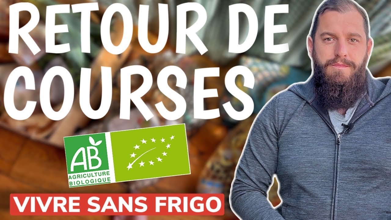 Retour de courses pour vivre sans frigo en fourgon aménagé.