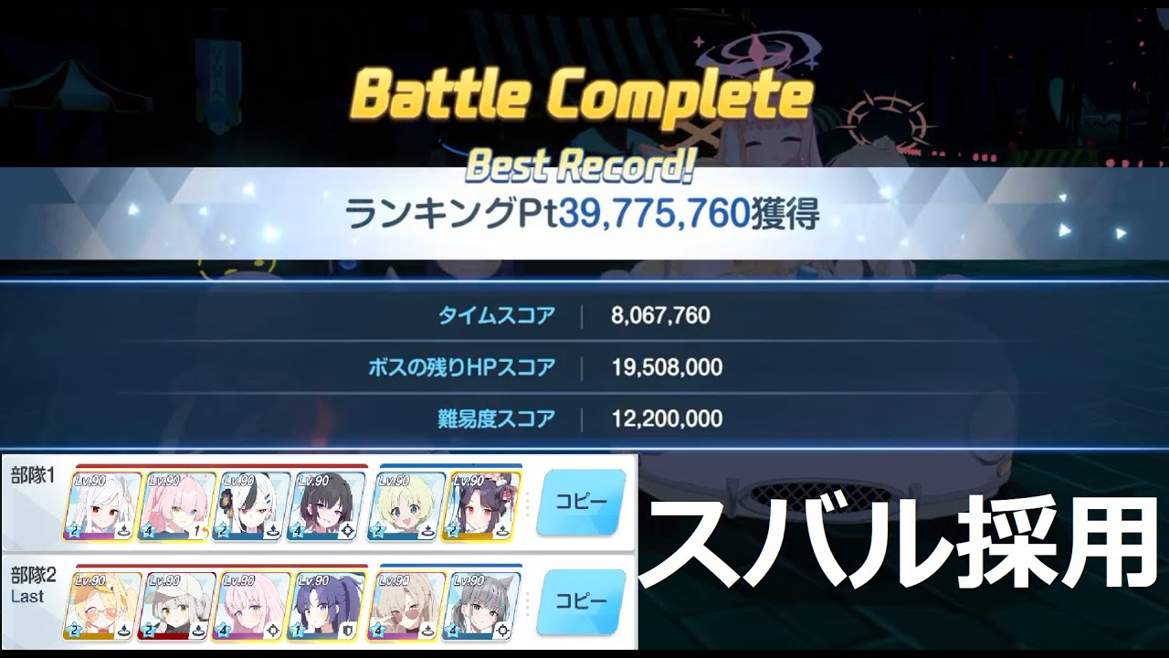 大決戦 シロクロ 市街地 torment 特殊装甲 1凸スバルリツ軸 39,775,760