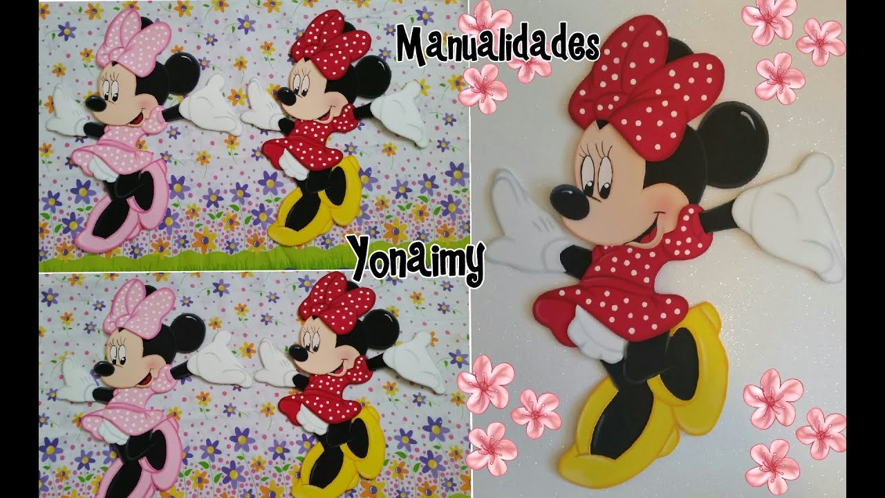 MINNIE MOUSE COMPLETA EN FOAMY O GOMA EVA