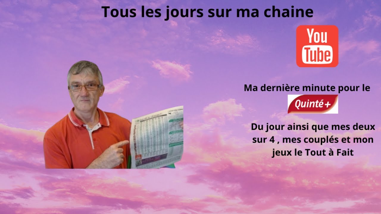 La derni&egrave;re minute du quint&eacute; du jour du DIMANCHE 23 NOVEMBRE R&eacute;union 1 course 6  A AUTEUIL