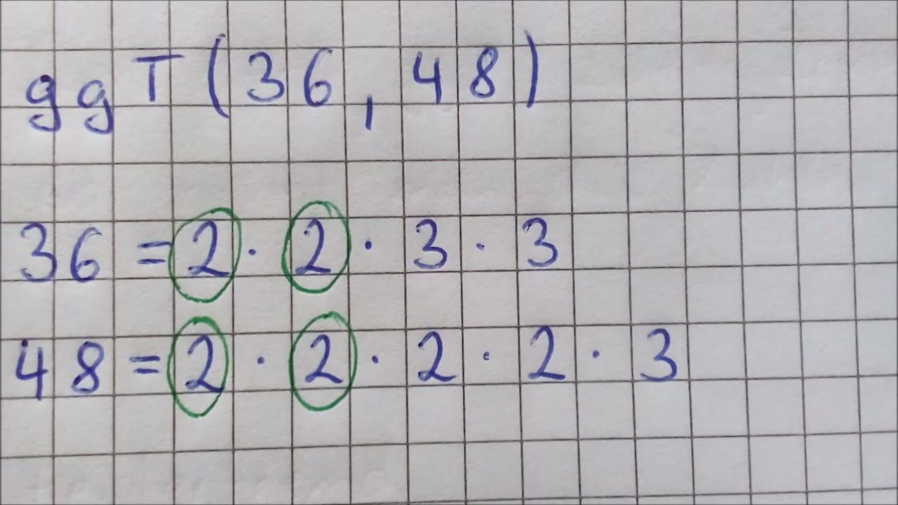ggT mit der Primfaktorzerlegung bestimmen