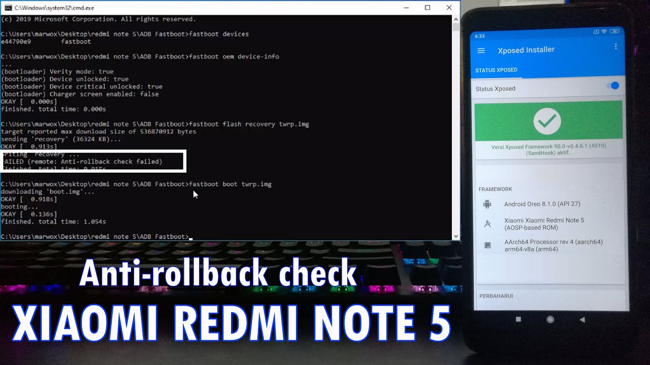 ROOT/UNLOCK BOOTLOADER/TWRP/MAGISK/XPOSED XIAOMI REDMI NOTE 5