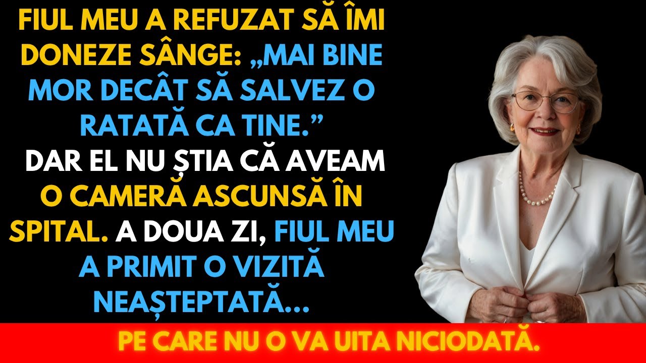 Fiul Meu a Refuzat să Îmi Doneze Sânge: ‘Mai Bine Mor Decât Să Salvez o Ratată ca Tine.’ Apoi…