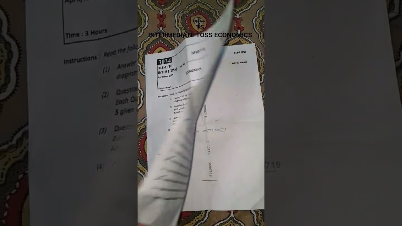 open ts intermediate toss ECONOMICS paper 2025