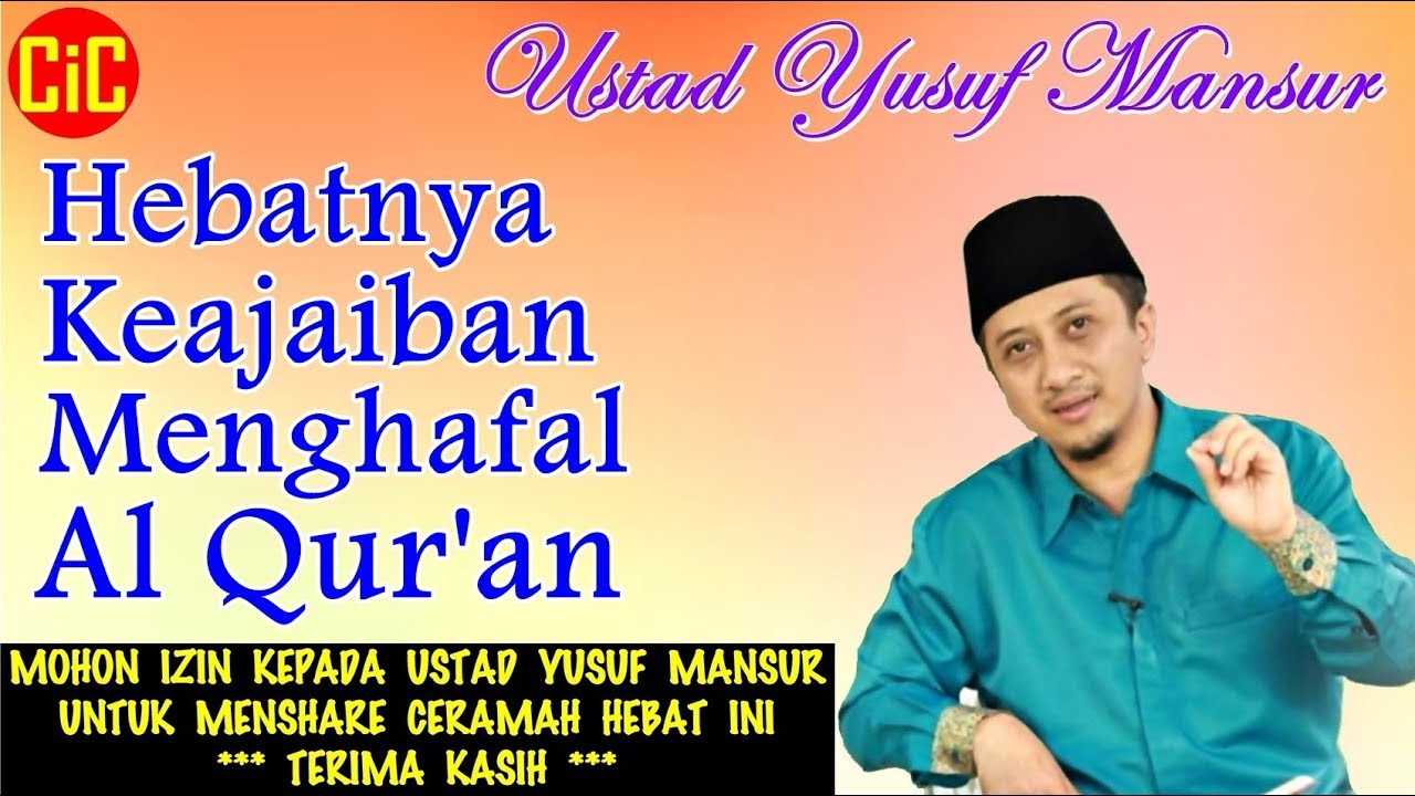 [Hebatnya Keajaiban Menghafal Al Qur'an] [Ceramah Ustad Yusuf Mansur]