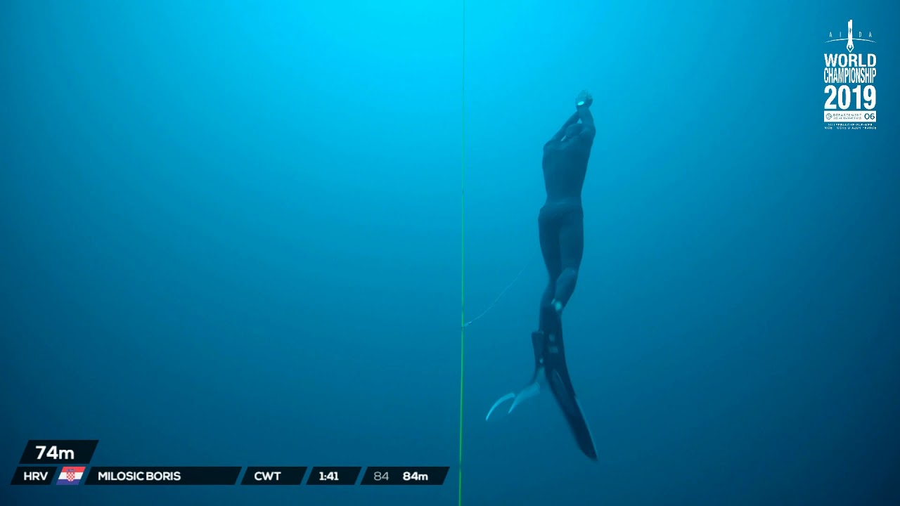 AIDA Depth World Championship Villefranche-Sur-Mer 2019 - Boris Milosic - CWT 84m
