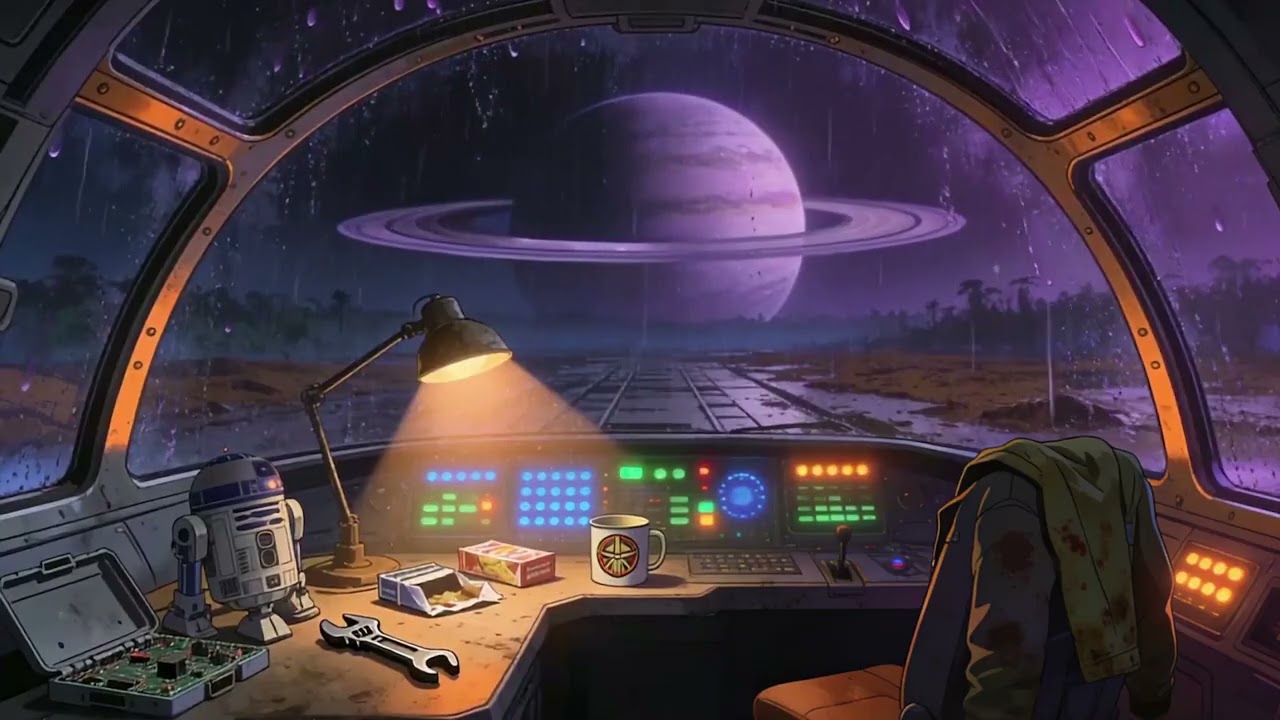 克隆戰爭末期，外環星球的前哨站，一名維修技師在雨夜獨自值班#relaxing #rain #rainsounds #asmr #relax #peace #SleepSounds