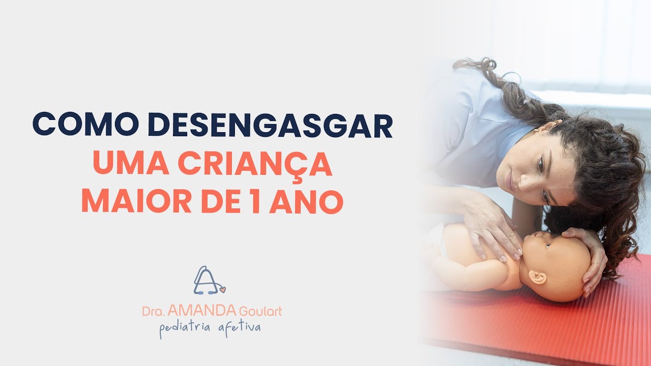 Como desengasgar crianças acima de 1 ano de idade