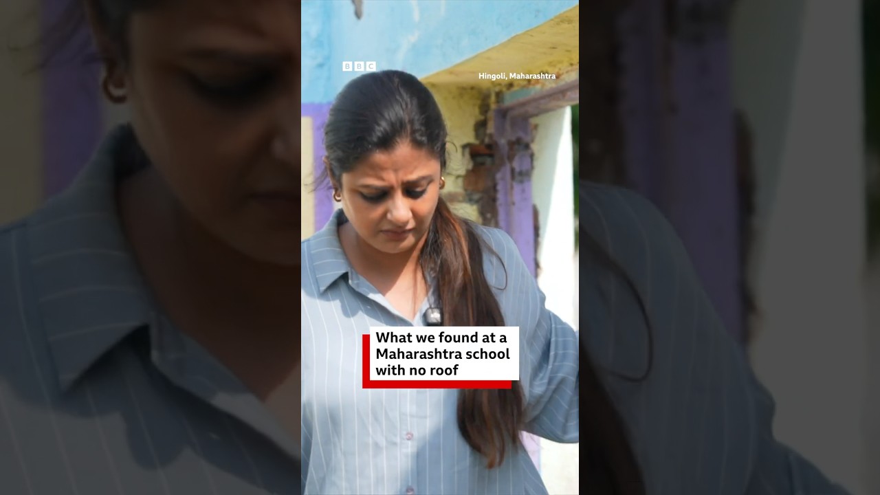 What we found at a Maharashtra school with no roof | BBC News India