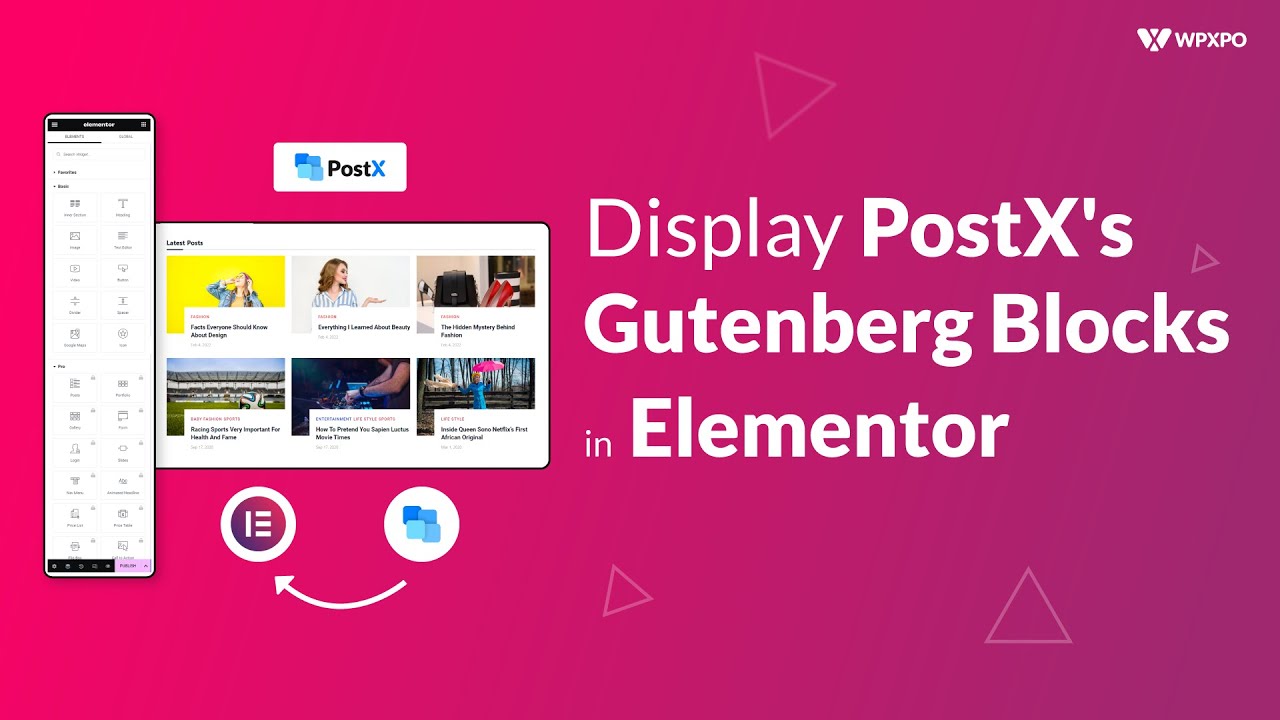 How to use Gutenberg Blocks in Elementor Builder using PostX