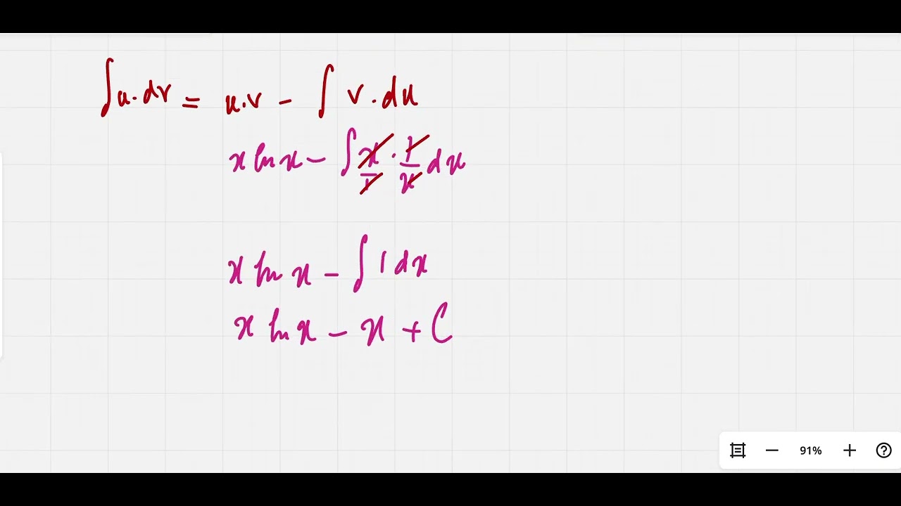 شرح مثال 3 درس 4 ( التكامل بالأجزاء)