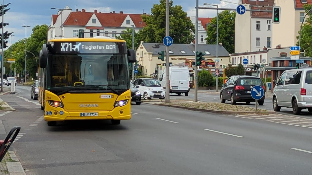 Berlin Bus|Mitfahrt im Scania GN16 auf dem X71 von U Alt-Mariendorf bis Flughafen BER
