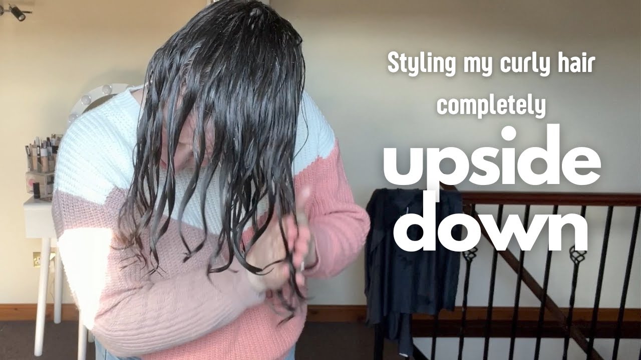 Styling my wavy/curly hair completely UPSIDE DOWN!   Using Curlkeeper stylers, curly washday routine