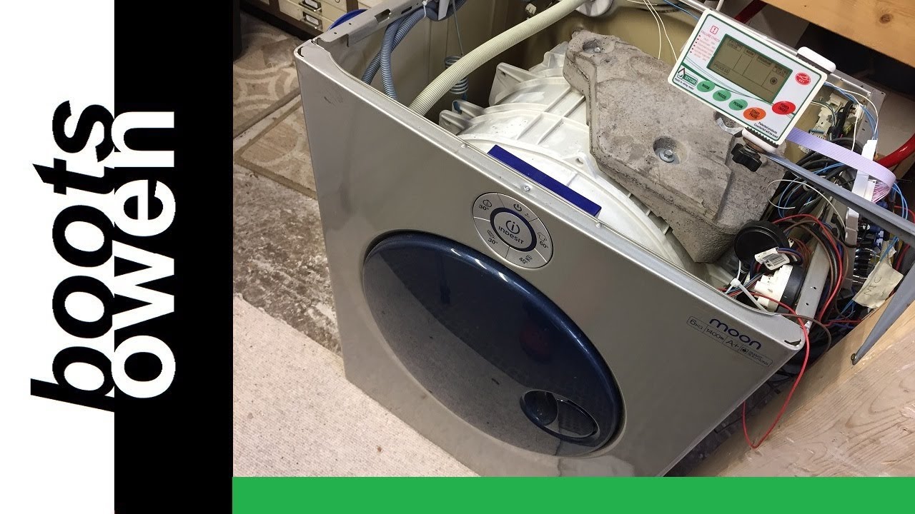 Indesit Moonie doing a 40 degree cycle with SXY3388 universal washing machine controller: glitchy!