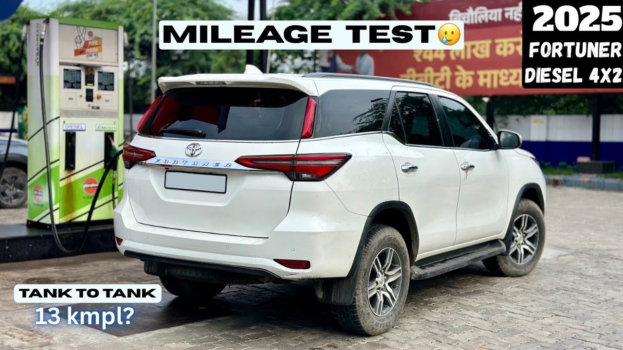 2025 Toyota Fortuner Tank to Tank Mileage Test | तेल नहीं खून पीती है 😢 | City & Highway Test