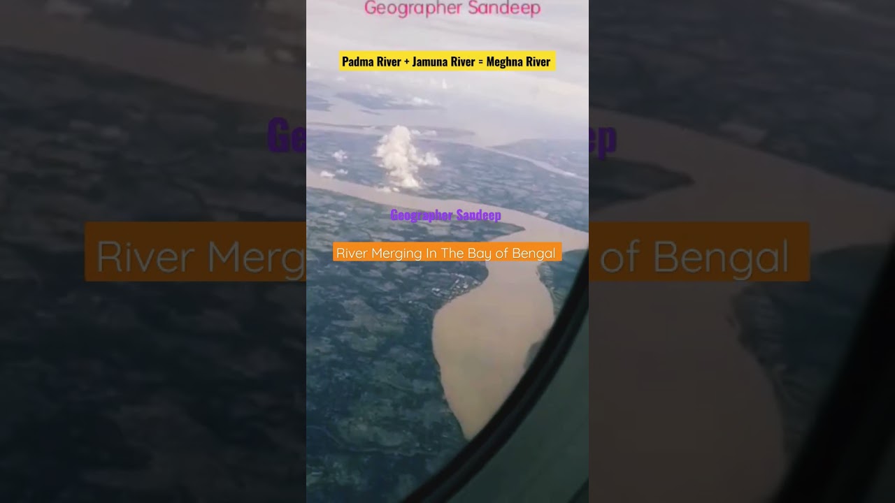 Confluence of #Padma #Jamuna River #padmariver #jamunariver #meghnariver #BayofBengal #shorts #viral