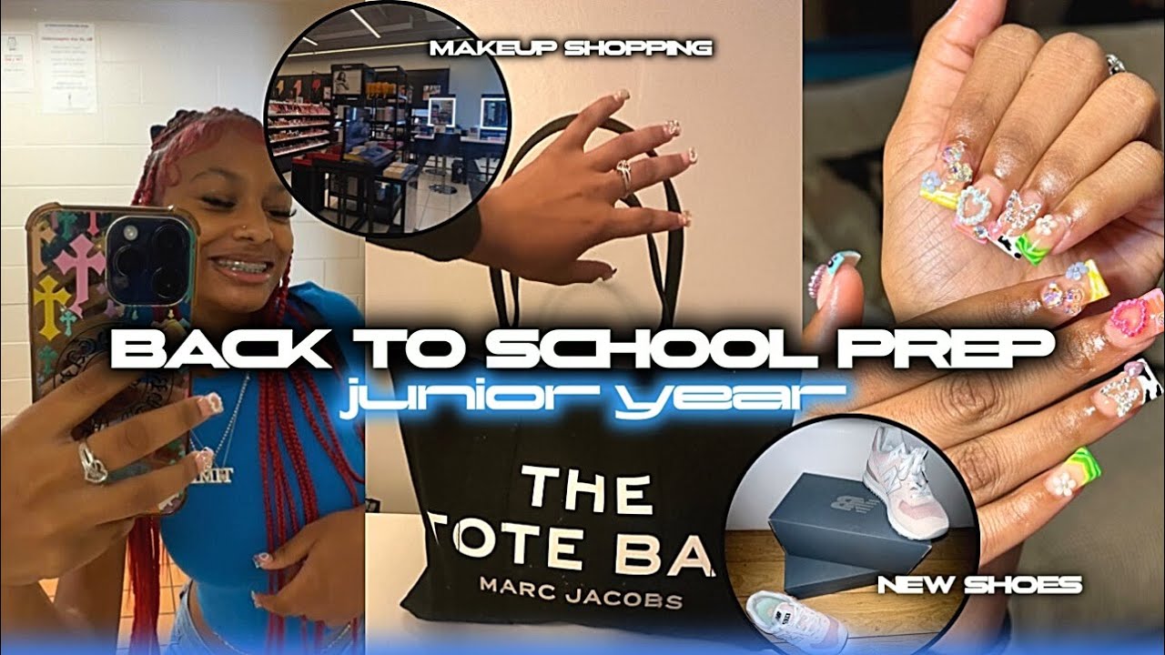 back to school prep : junior year edition (nails, lashes, hair, school shopping) || timia