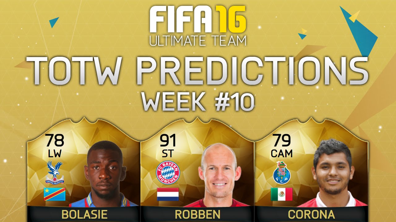 FIFA 16 TOTW 10 Predictions! Ft. IF Robben, IF Bolasie, Purple Hero Walters & More!