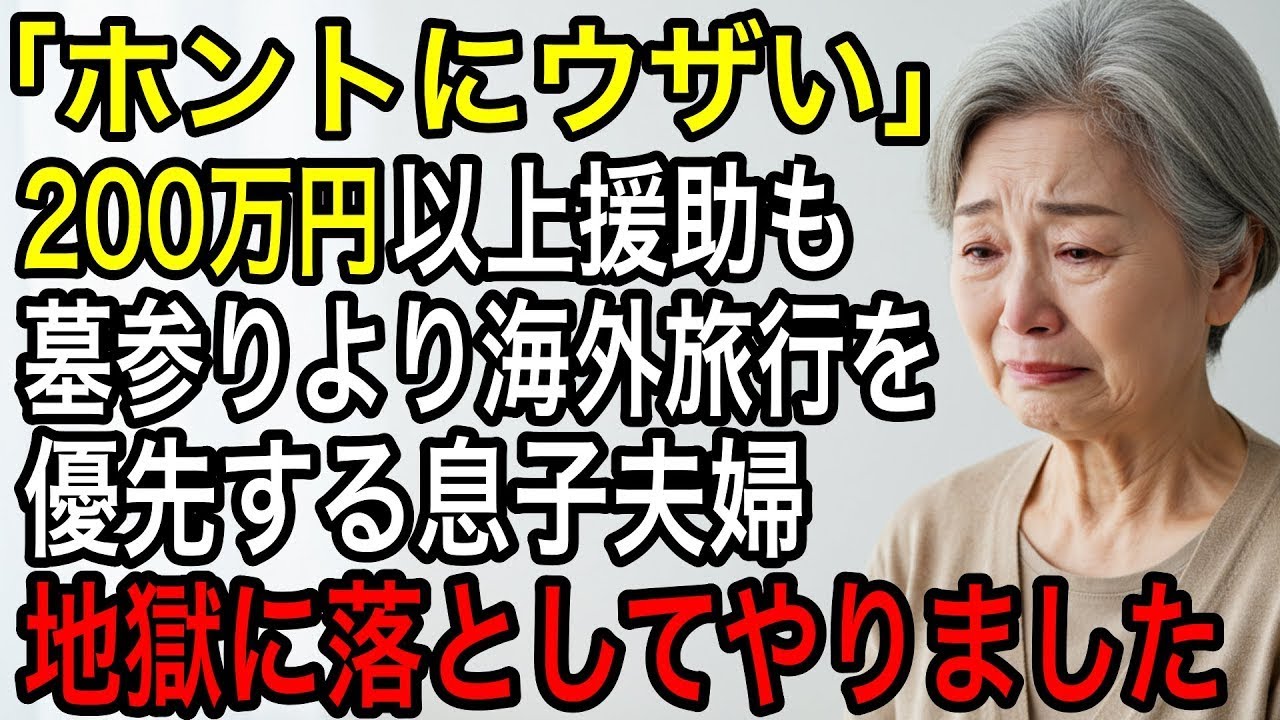 父親の墓参りより海外旅行を優先した息子夫婦。「ウザすぎる、関係ないでしょ」→帰国した2人は全てを失った。