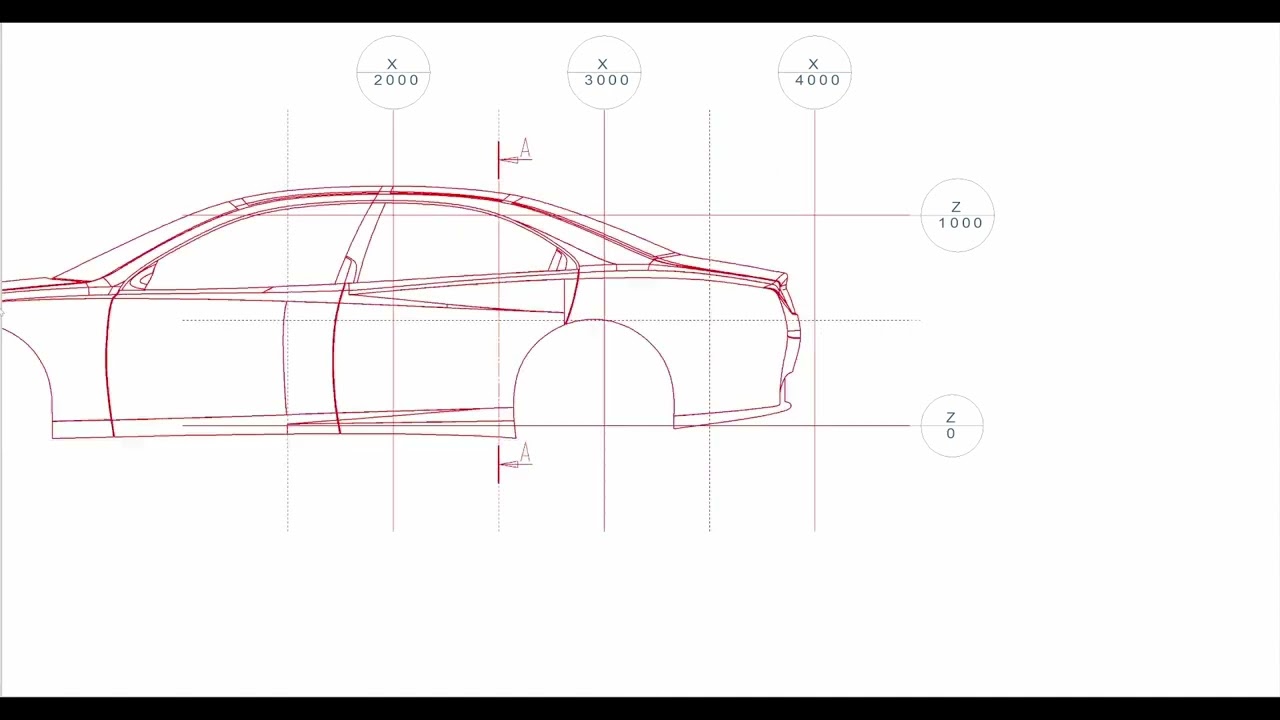 Reference Grid in a 2D model with ThinkDesign