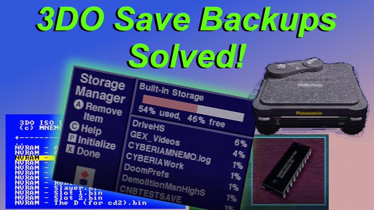 How to Manage 3DO Save Files with USB Mod (NVRAM)