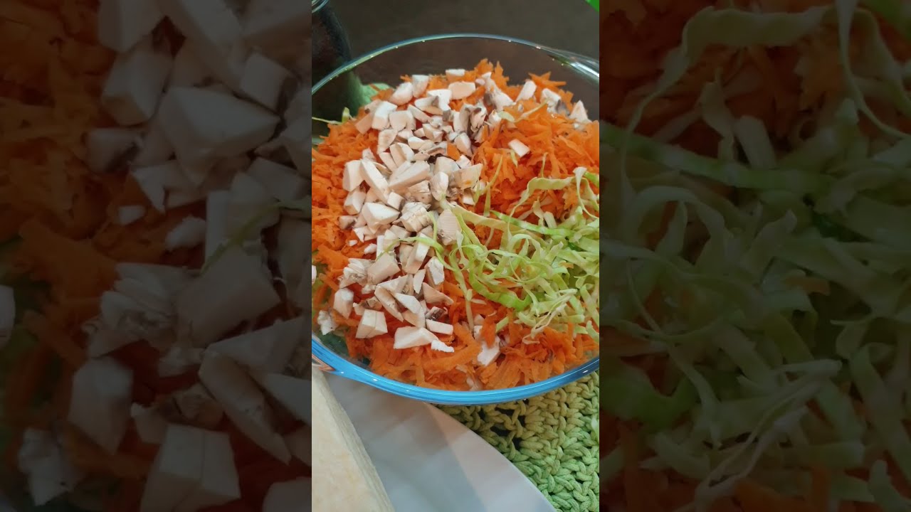 رقاقات مع خضرا وزيت السمسم على الطريقه الصينيه بطعم رائع