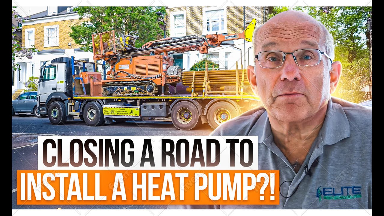 CLOSING A ROAD to install a Heat Pump for a swimming pool and hot tub in London