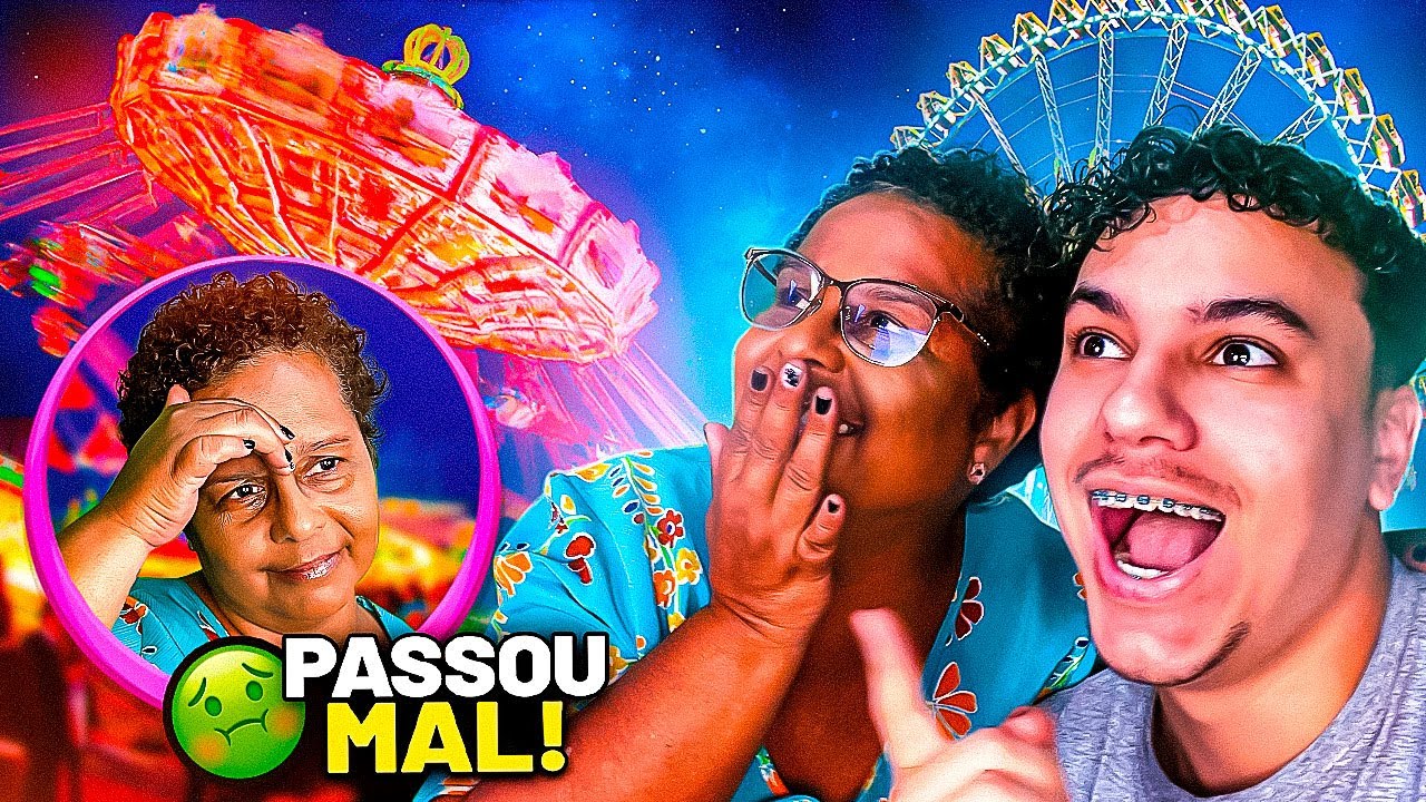 LEVEI MINHA MÃE pro PARQUE DE DIVERSÕES da INFÃNCIA! *passou mal*