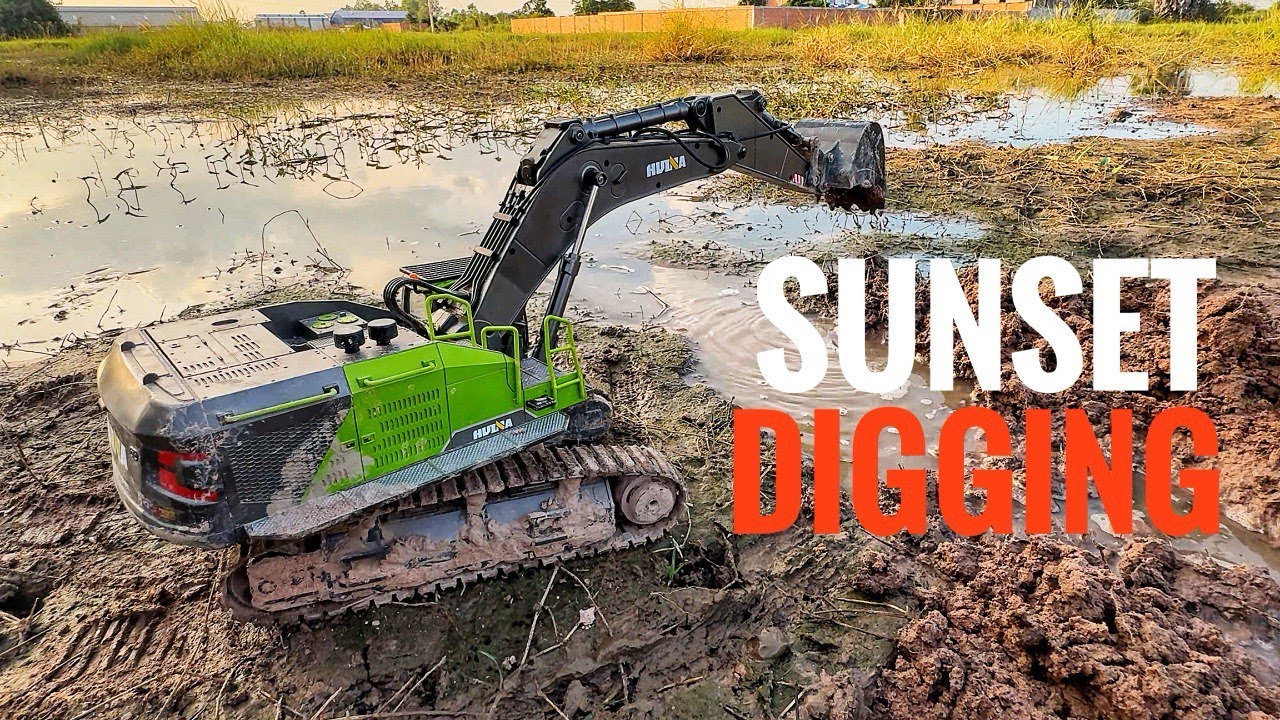 RC Digging Under Sunset with ASMR | RC Truck Lab