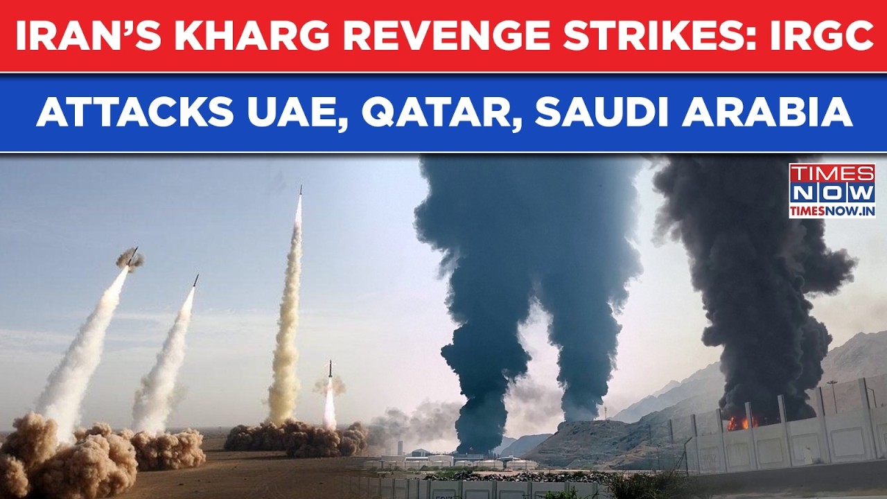 Iran’s Revenge Strikes After Kharg Attack: IRGC’s Missile Fury In UAE, Qatar, Saudi Arabia| Watch