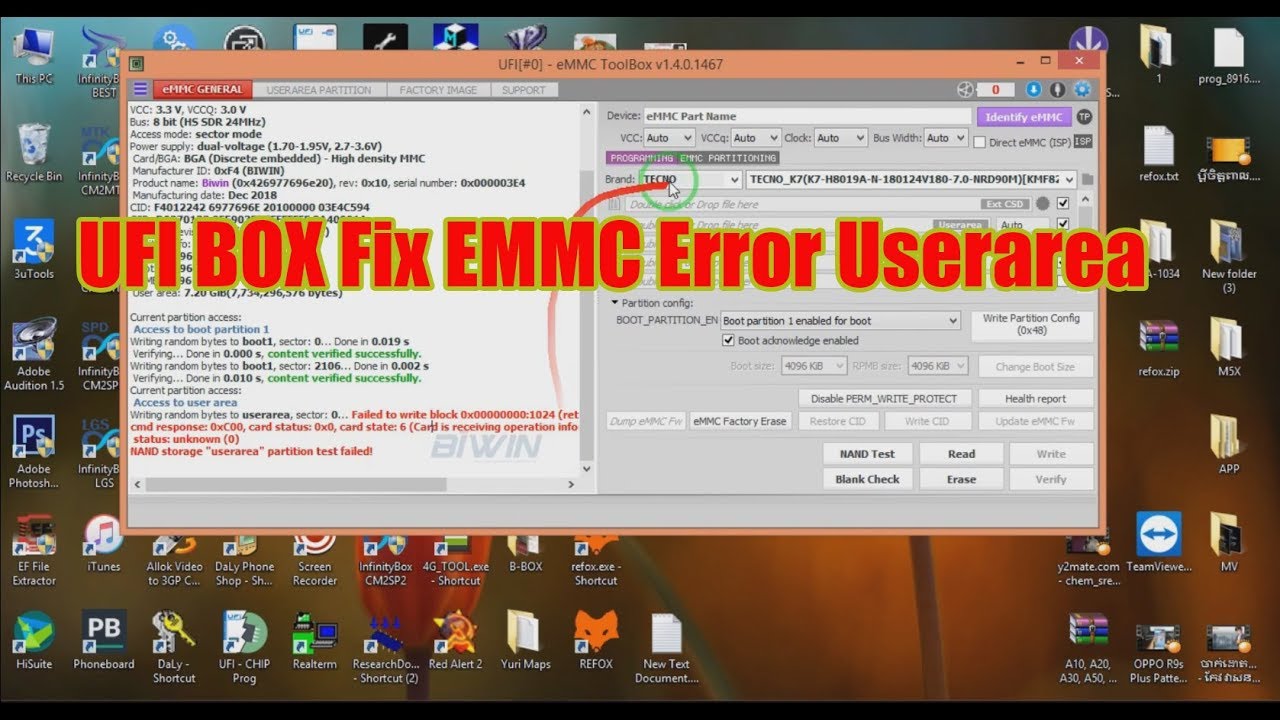 UFI Box Fix Userarea Failed 100% Done