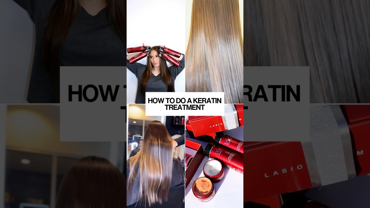 A QUICK⏱️ keratin treatment how to - applies to all four of the Lasio formulas #keratintreatment