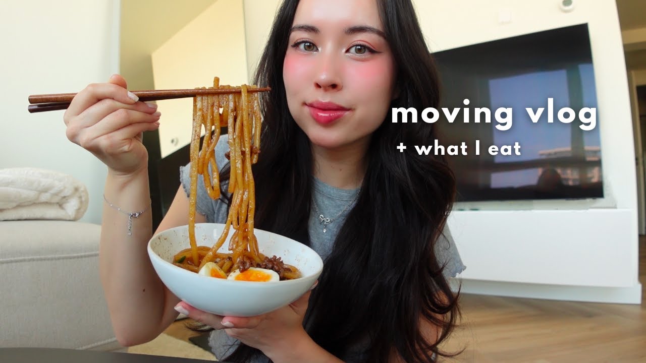 MOVING VLOG 🏠📦: what I eat, packing, NEW HOME tour ✨