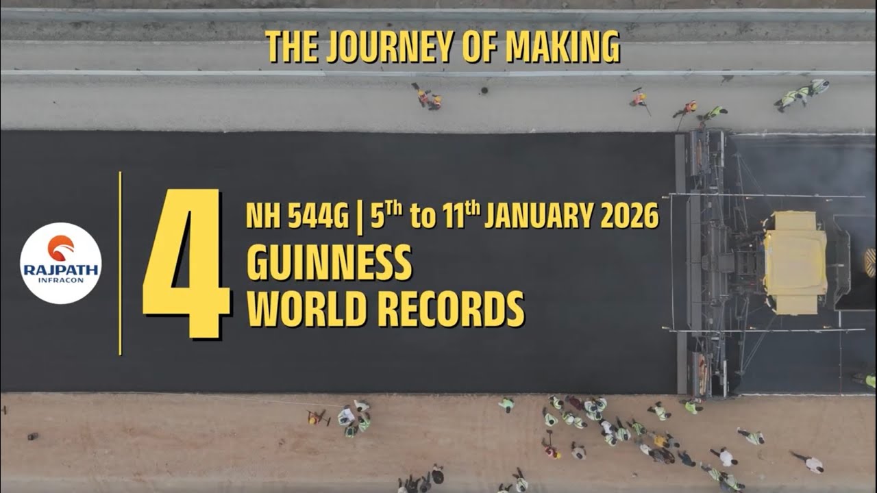 Rajpath Infracon’s 4 Guinness World Records | NH-544G | Paving History