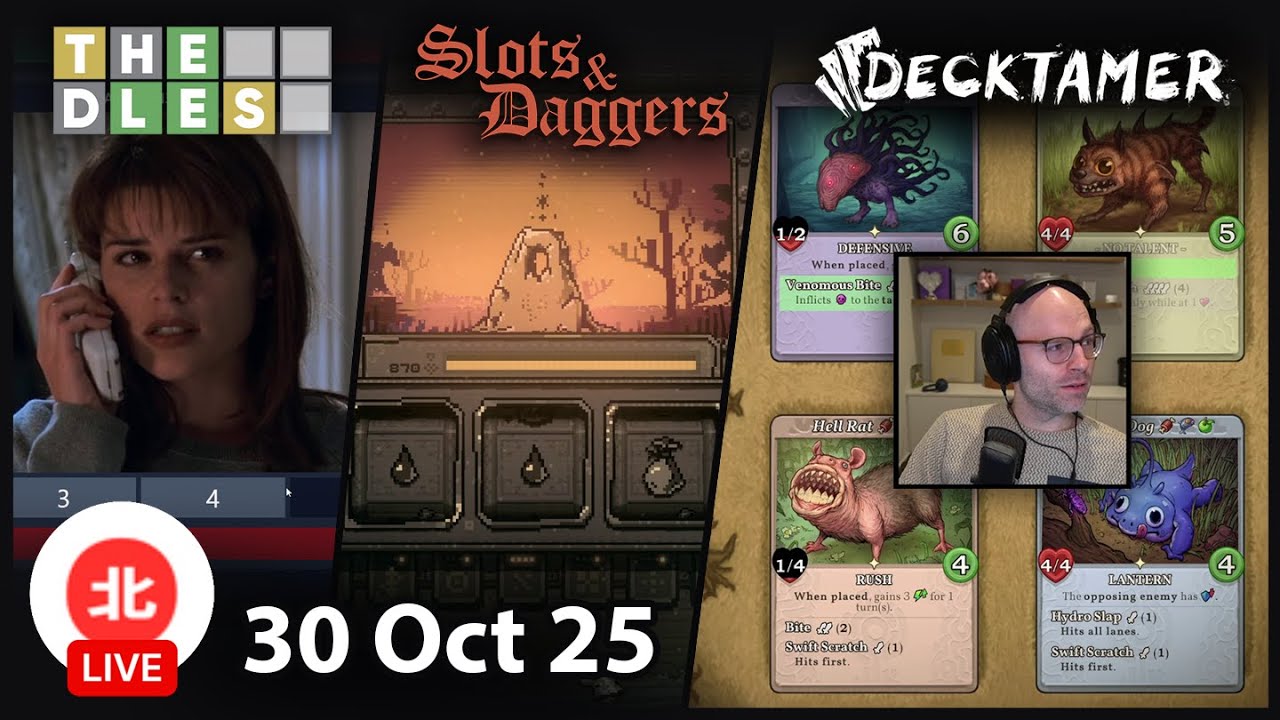 THE DLES / Slots & Daggers / Decktamer - 30 Oct 2025 - Unofficial Northernlion VOD without Chat