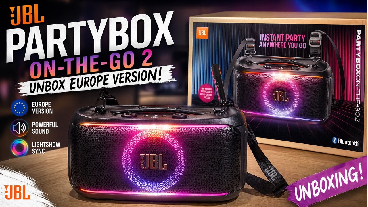 JBL PartyBox On-The-Go 2 *EU* | Распаковка и тест звука 😳 Мощные басы!