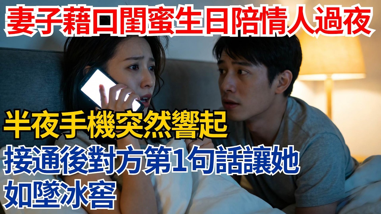 妻子藉口閨蜜生日陪情人過夜，半夜手機突然響起，接通後對方第一句話讓她如墜冰窖【都市際遇】#都市情感#情感故事#妻子出軌#出軌故事#婚姻背叛#反轉劇情