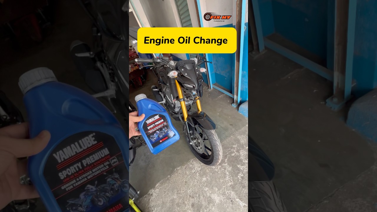 How To Change Yamaha MT 15 Engine Oil #yamaha #mt15 #engineoil