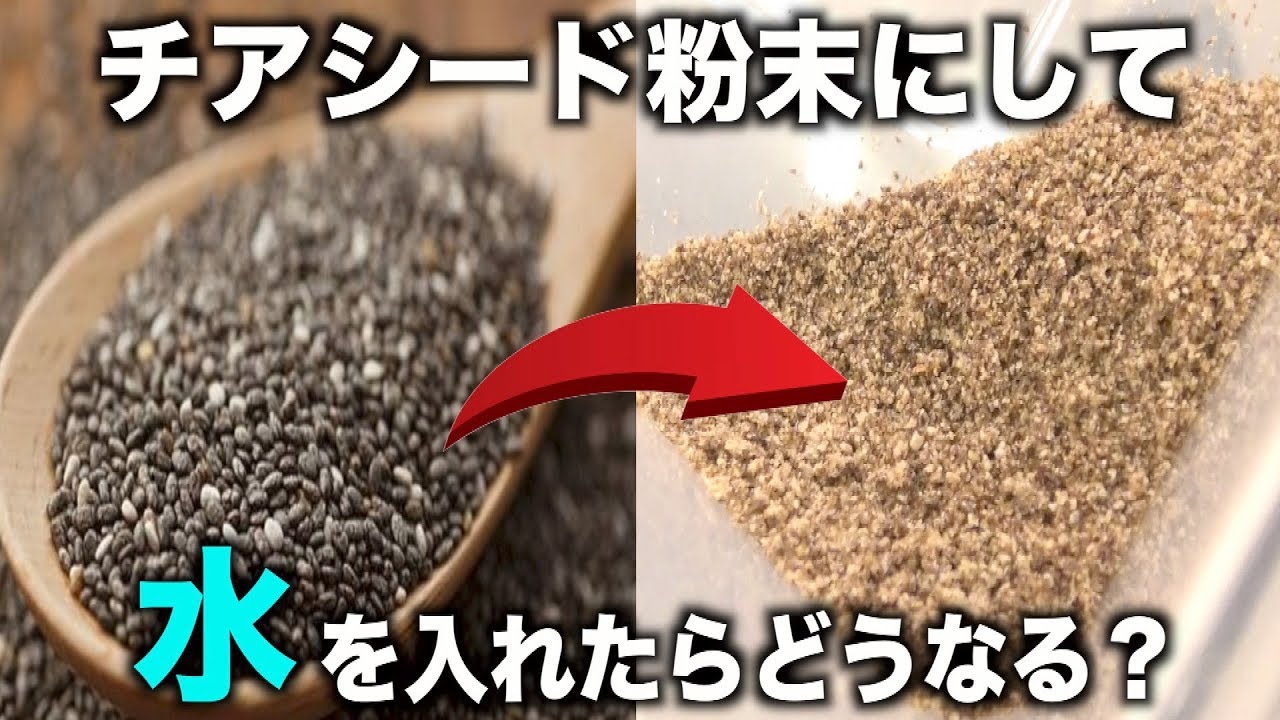 チアシード粉末にして水を入れたら◯◯になったwww【検証】