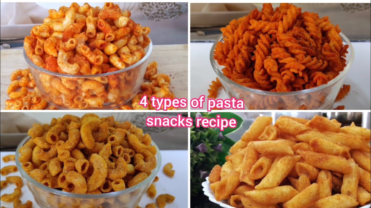 4 Types of Pasta Snacks Recipe | Pasta Kurkure | Crispy Macaroni