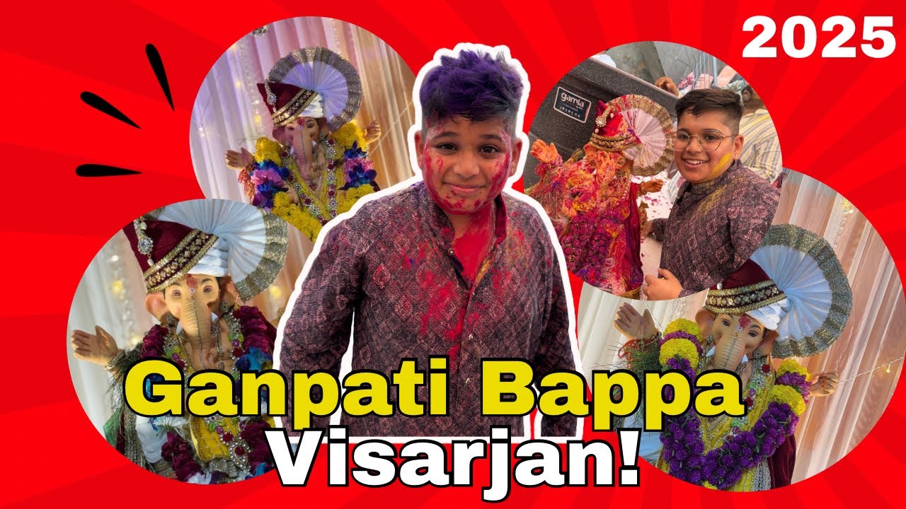 GANPATI BAPPA VISARJAN 2025😭🙏🏻 BYE BYE GANESH JI